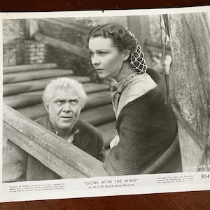 Original Lo que el viento se llevó Vivien Leigh - Vintage Hollywood 8x10 Tarjeta Película Prensa Foto Civil War Scarlett Plantation House Manor