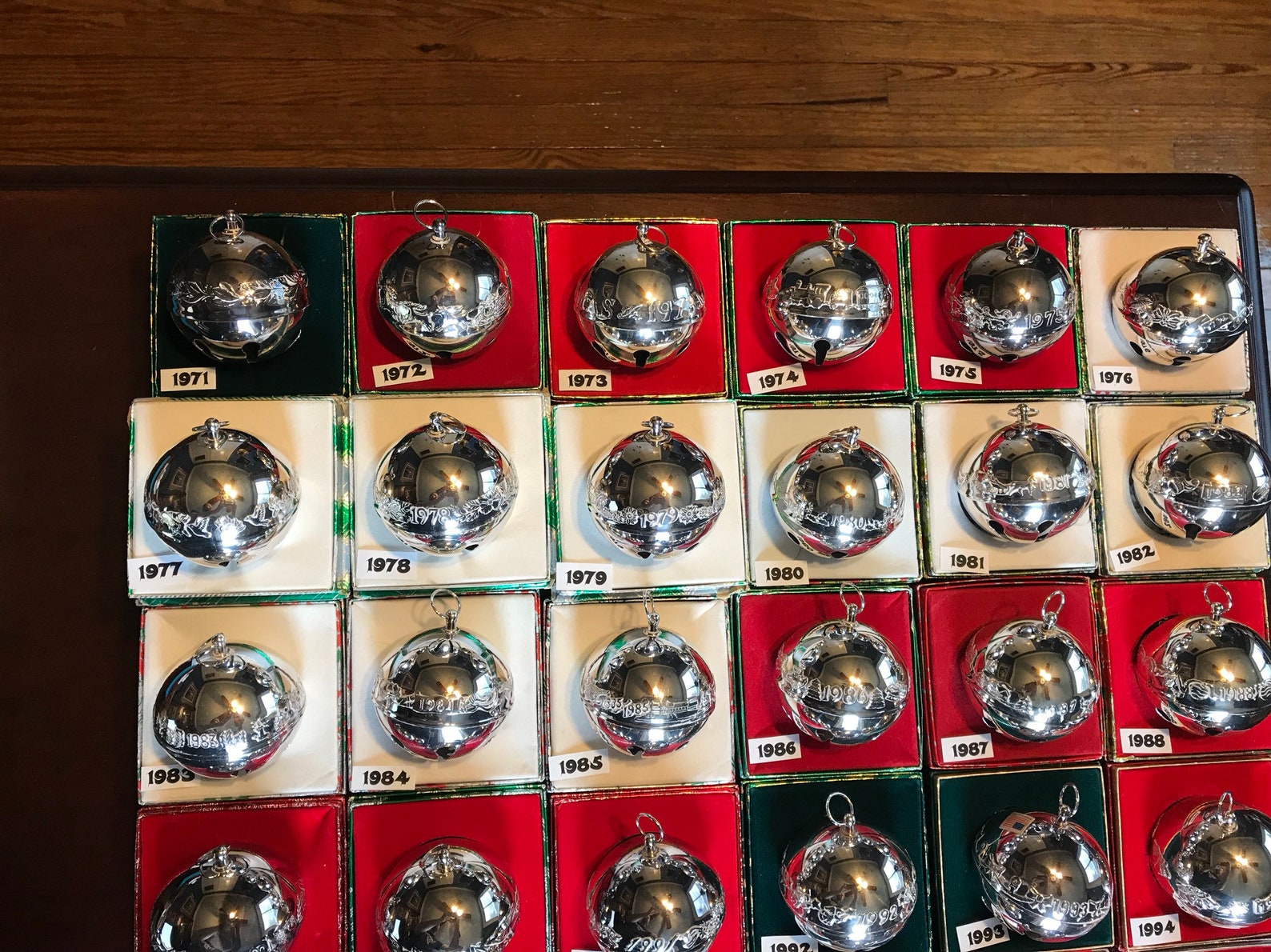Wallace Silver Smith Christmas Sleigh Bell Annual Ornaments Etsy