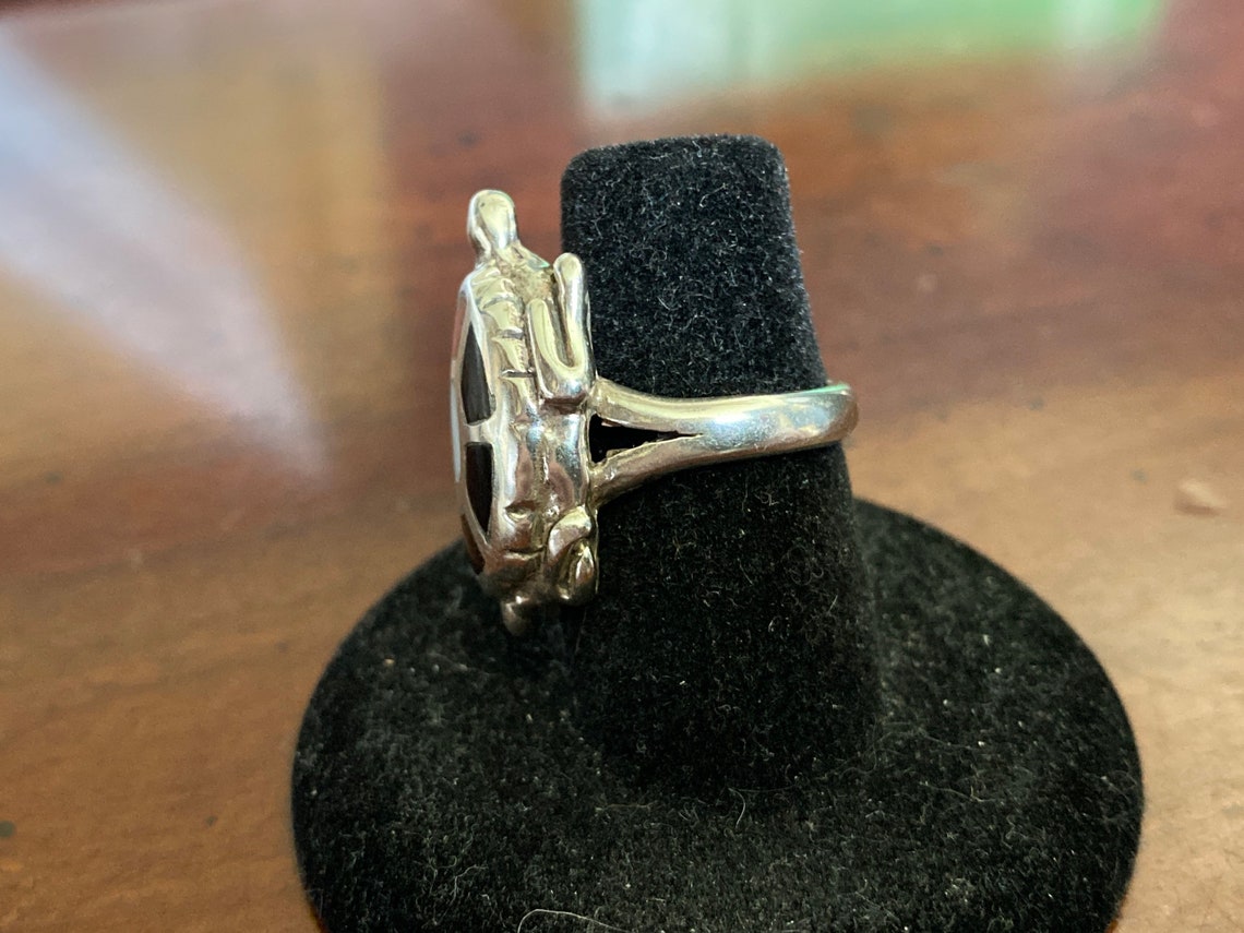 Vintage Native American Turtle Ring in Sterling Silver - Etsy