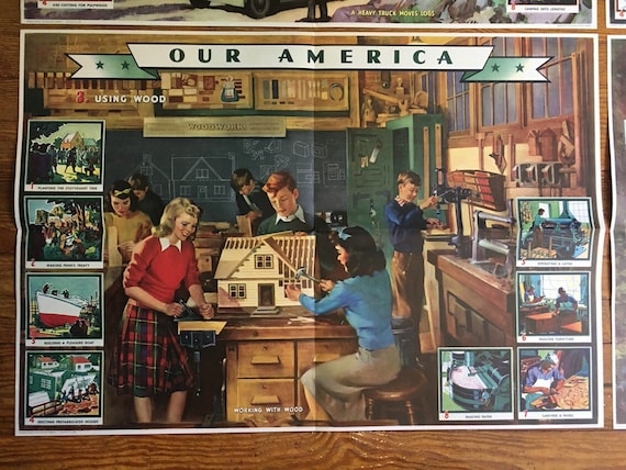 Original 1943 Coca Cola Complete Set of 5 Posters - Our