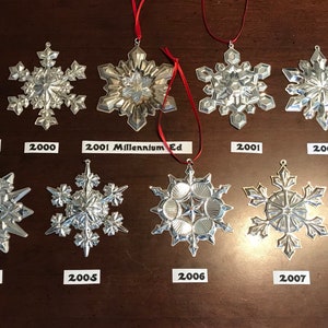 Sterling Silver Gorham Christmas Snowflake Ornament Pendant 1971-2003 More Available Vintage Metal Tree Trimming Star Retro Decorations image 5