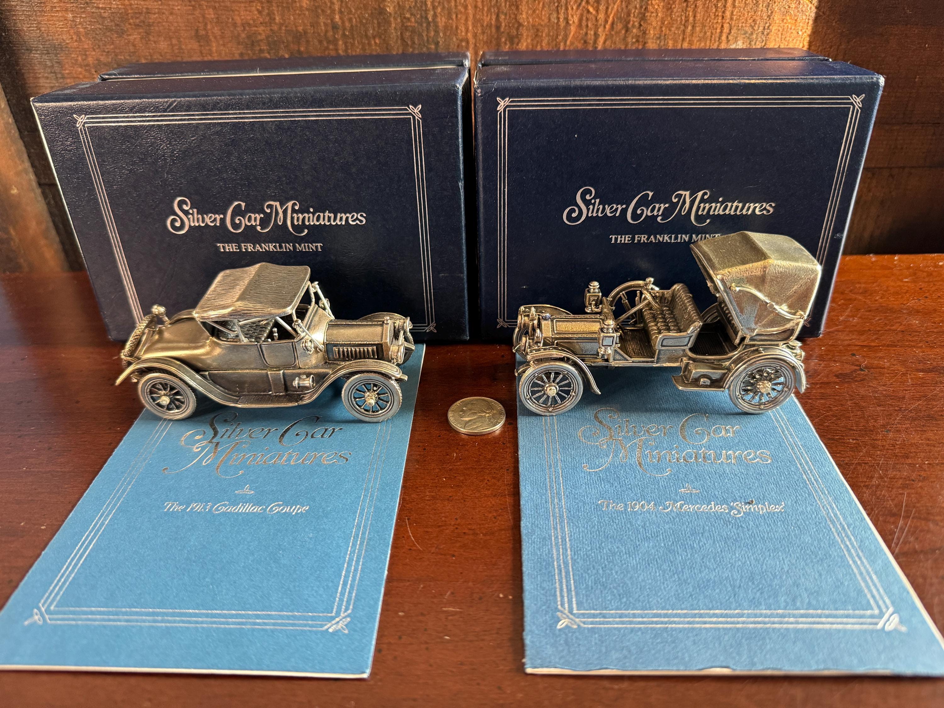 Vintage Sterling Silver Franklin Mint Classic Car Miniatures