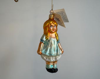 Christopher Radko Magic 25 - Penelope 95-197-0 355/480 Retired Vintage Glass Christmas Ornament - Very Limited Edition - HTF Girl Blue Dress