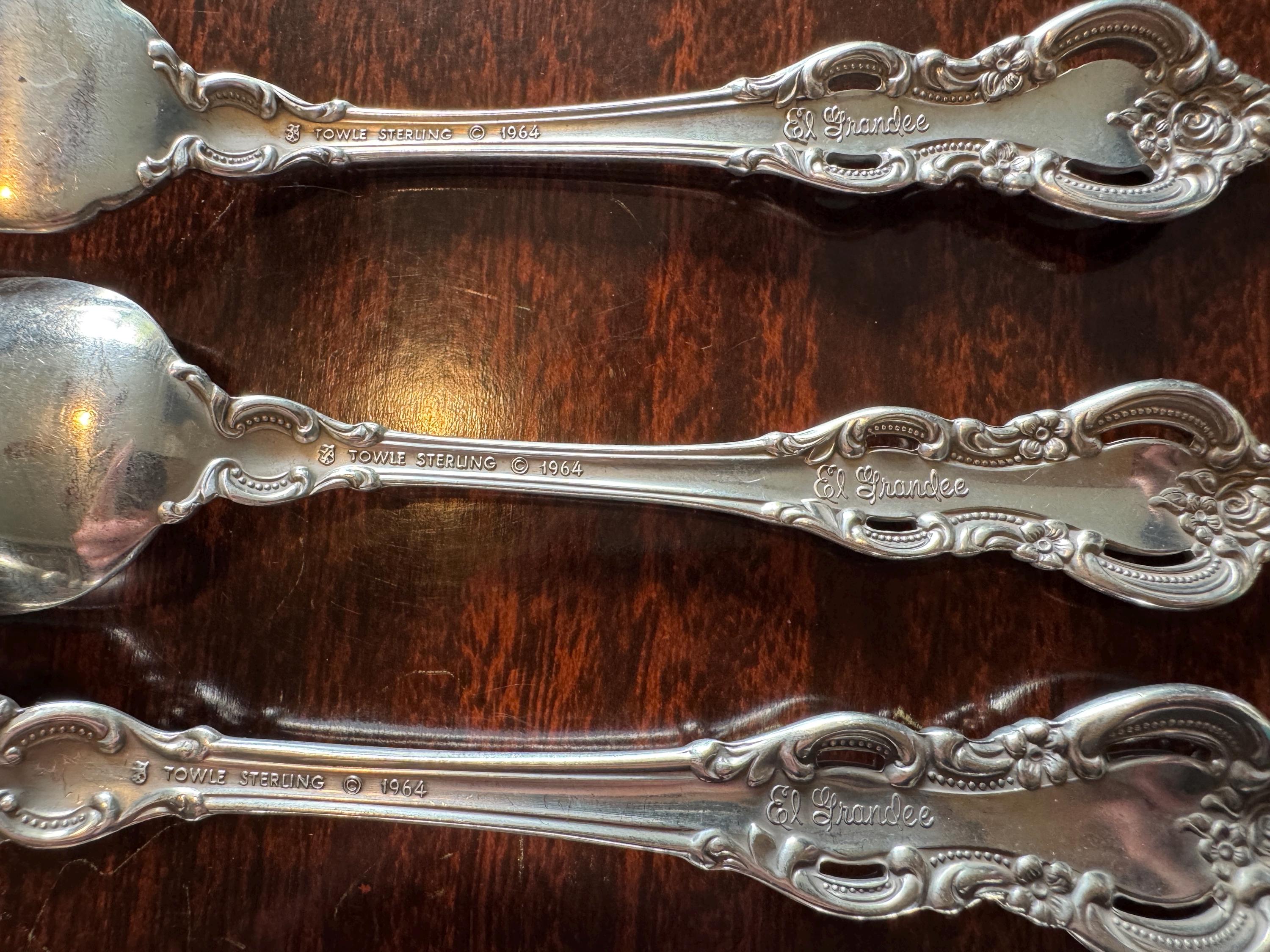 Towle Sterling Silver El Grandee 1964 Flatware - Silverware