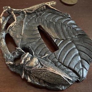 Vintage Cicada Tsuba Japanese Sword Guard - Openwork Carving Art - Praying Mantis - Katana Sword Samurai Bushi - Edo Period?