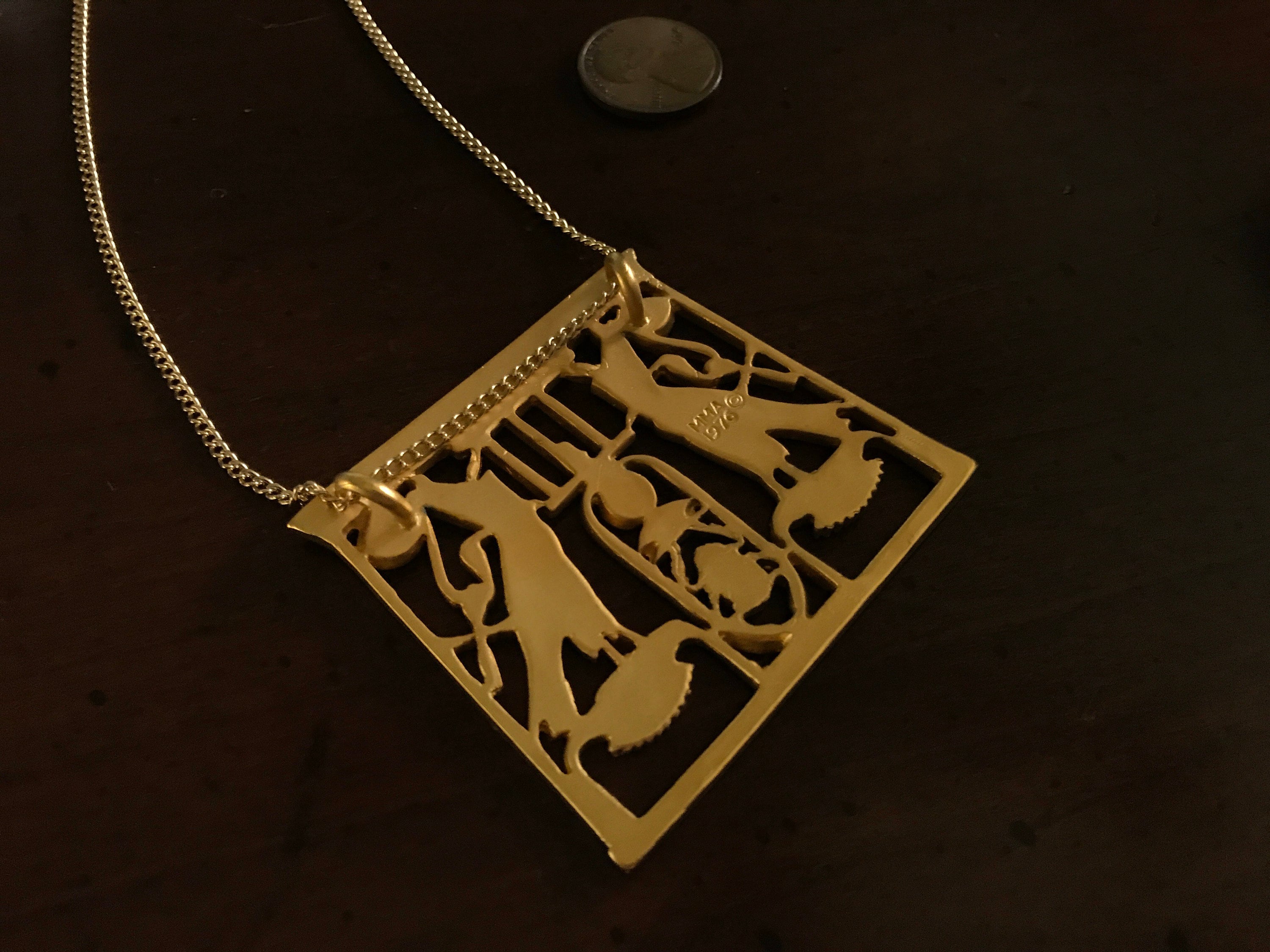 MMA Egyptian Revival Gold Sky God Horus Falcon and Scarab