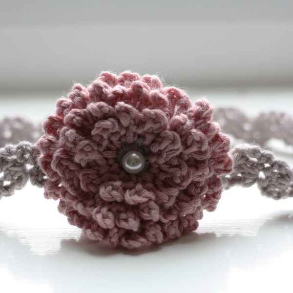 Vintage Elegant Flower Headband Crochet Pattern