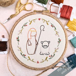Nativity shepherds, shepherds nativity scene, Bethlehem shepherd embroidery design, Christmas shepherds embroidery design