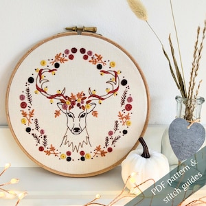 Woodland animals embroidery design, woodland home décor, forest woodland needlework, woodland animal hand embroidery design, diy crafts
