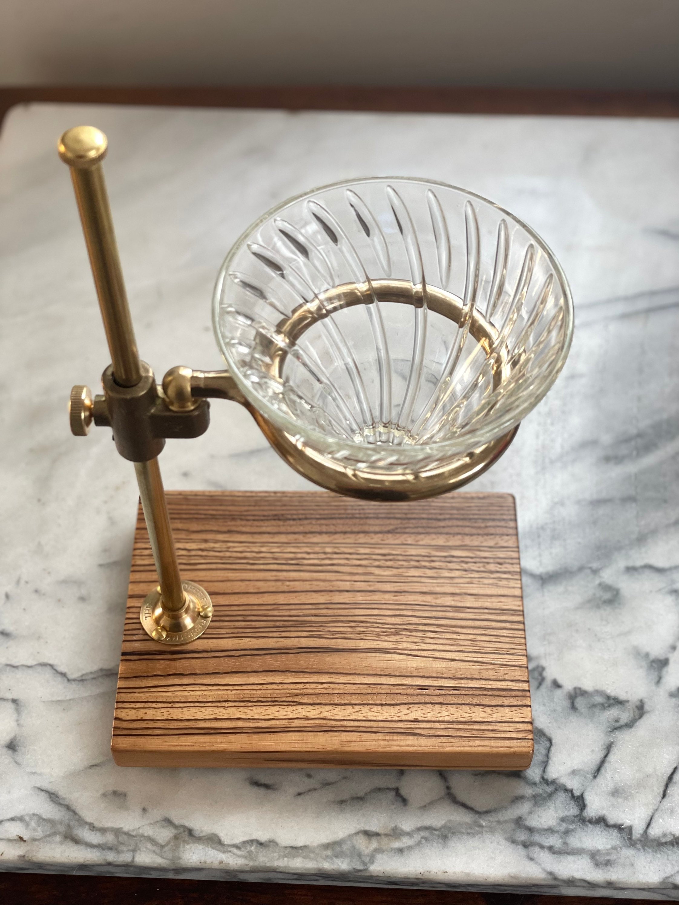 Limited Edition Zebrawood Clerk-koffiekan op standaard