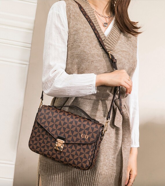 Personalised Vegan Leather Metis Bag / Brown Metis / Brown 