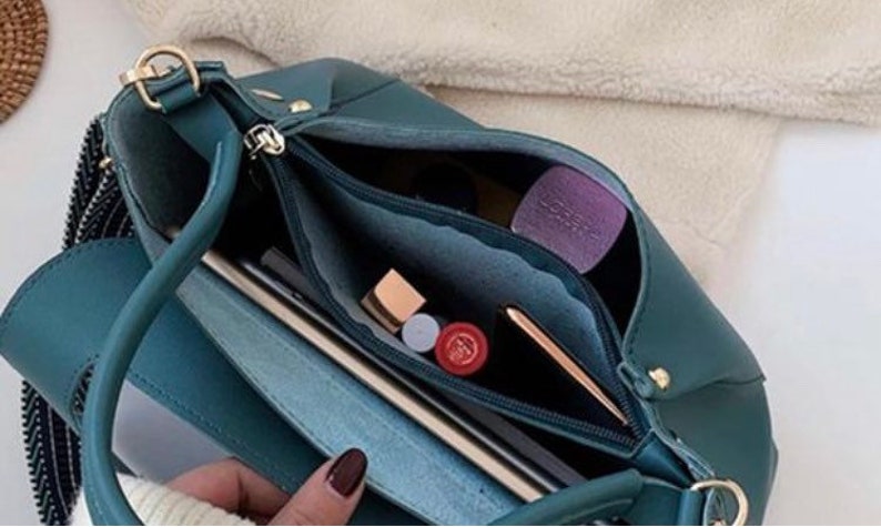 Personalised Vegan Leather Bag / Black Handbag / Black Bag / Vegan Leather Bag / Vegan Leather Handbag / Leather Messenger image 6