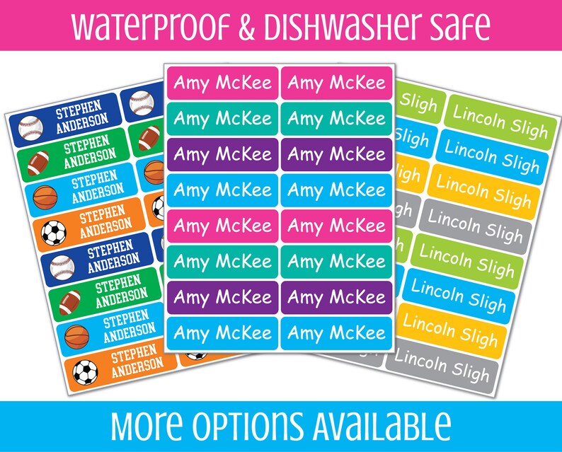 Water Bottle Labels School Supply Labels Daycare Labels Baby Bottle