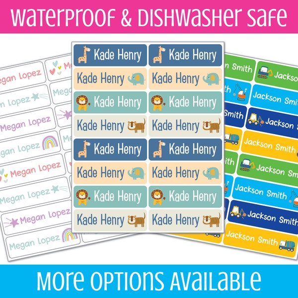 Daycare Labels - Waterproof Name Labels - Baby Bottle Labels - School Supply Labels - Waterproof and Dishwasher Safe