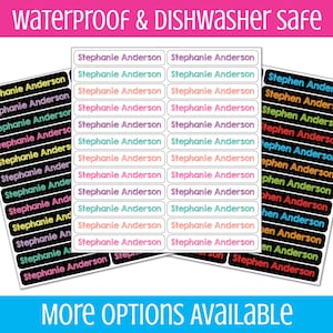 School Supply Labels - Daycare Labels - Baby Bottle Labels - Name Stickers - Waterproof and Dishwasher Safe