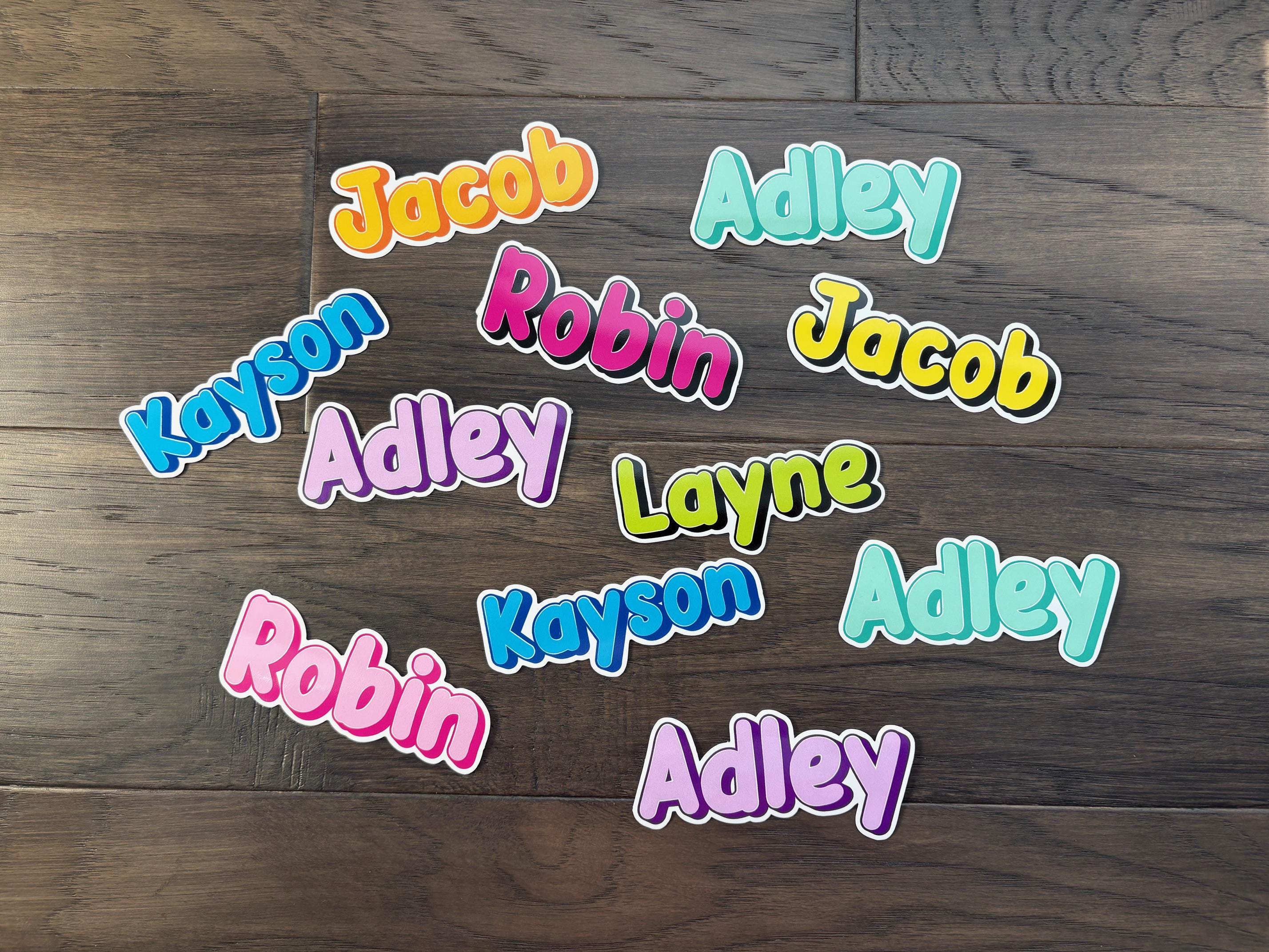 Waterproof Name Stickers: School Supply Labels - Personalized & Cut to ...