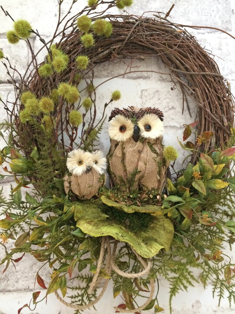 Fall Owl Wreath Fall Wreath for DoorFall Decor Fall Door | Etsy