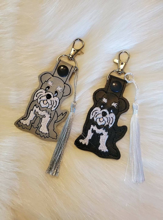 Schnauzer keychain, Schnauzer mom gift, dog mom keychain, dog mom gift, schnauzer gift, Schnauzer key fob, schnauzer key clip, schnauzer mom