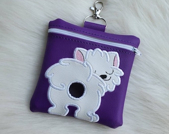 Pomeranian bag holder, dog waste bag, pomerarian gift, pomeranian mom, dog poop bag, poop bag holder, dog mom, dog mom gift, dog leash bag