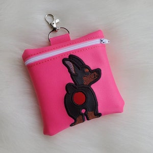 Doberman bag holder, dog waste bag, dobie mom gift, doberman mom, dog poop bag, poop bag holder, dog mom, dog mom gift, dog leash bag