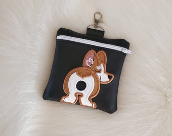 Corgi bag holder, dog waste bag, corgi gift, corgi mom, corgi mom gift, dog poop bag, poop bag holder, dog mom, dog mom gift, dog leash bag