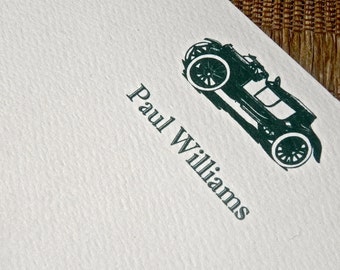 Papeterie de voiture à l’ancienne pour un garçon ou un homme. Carte de note lourde avec enveloppe. Cadeau de la fête des pères. Stationnaire. Graduation. Présent. Anniversaire.