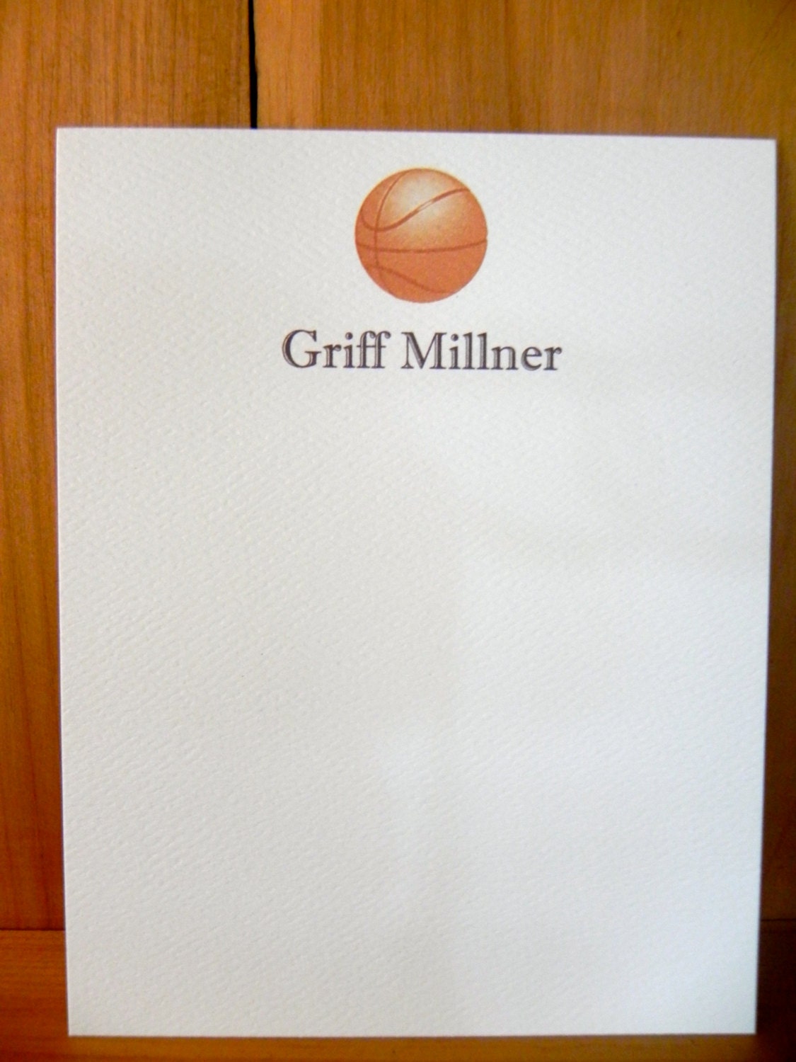 Personalized Notecards Basketball. Sports. Boy Gift. Stationery ...