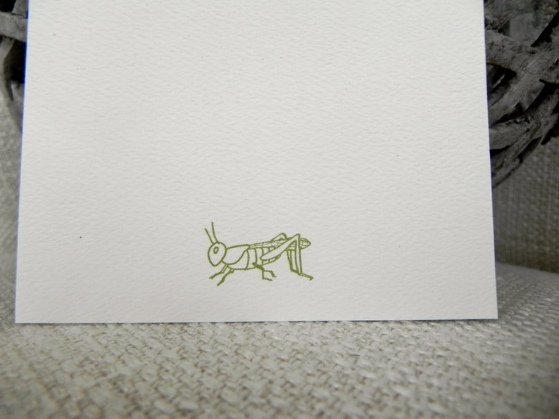 May include: A simple line drawing of a green grasshopper on a white background.