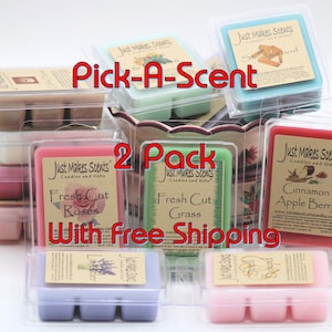 Pick-A-Scent Warming Tarts - 2 Pack with FREE SHIPPING - Mix & Match With Over 100 to Choose From - Scented Wax Cubes - Compare to Scentsy®