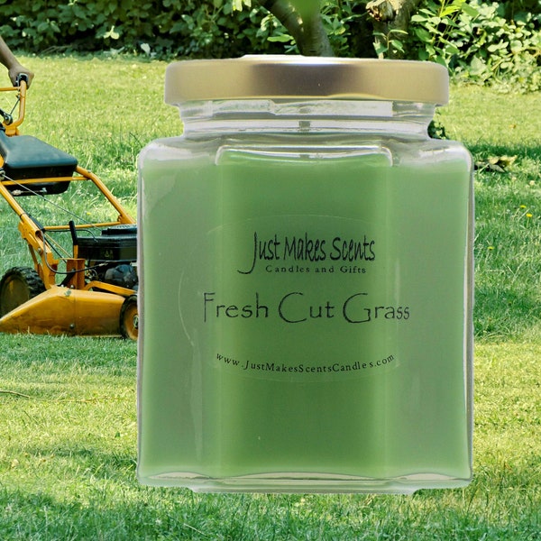 Fresh Cut Grass Scented Soy Candles - Blended Soy Candles - Candles for Men
