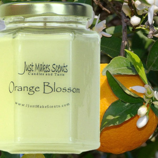 Orange Blossom Scented Blended Soy Candle - Spring/Floral Scent Collection - Floral Fragrance - Spring Candle