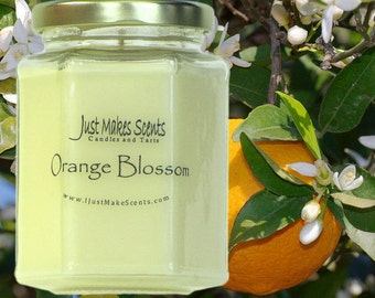 Orange Blossom Scented Blended Soy Candle - Spring/Floral Scent Collection - Floral Fragrance - Spring Candle