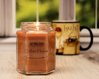 Coffee House Scented Candle Made With Blended Soy Wax - Rich, Fresh Coffee Fragrance