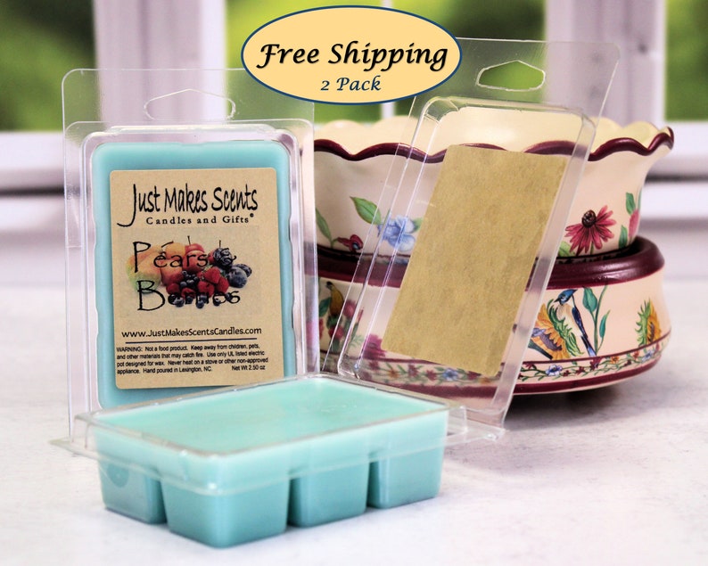 Pears & Berries Scented Wax Melts 2 Pack with FREE SHIPPING Scented Soy Wax Cubes image 1