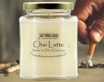 Chai Latte Scented Odor Eliminator Blended Soy Candle - Scented Soy Candles - Homemade Candles