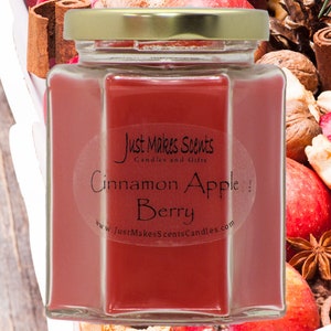 Cinnamon Apple Berry Blended Soy Candle - Homemade Soy Cinnamon Apple Berry Candle
