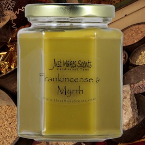 Frankincense & Myrrh Scented Blended Soy Candle - Original Christmas Candle Scent