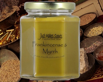 Frankincense & Myrrh Scented Blended Soy Candle - Original Christmas Candle Scent