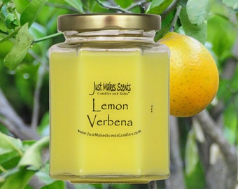 Lemon Verbena Candle - Homemade Blended Soy Lemon Verbena Candle - Scented Soy Candles