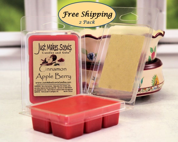 Cinnamon Apple Berry Scented Wax Melts 2 Pack With FREE SHIPPING Scented  Soy Wax Cubes Compare to Scentsy® Wax Melts 