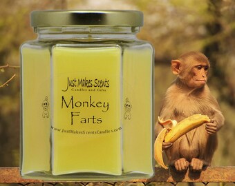 Monkey Farts Blended Soy Candle - Banana and Berries Scent Candle - Scented Soy Candles