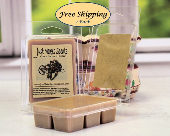 Clove Scented Wax Melts 2 Pack With FREE SHIPPING Scented Soy Wax Cubes  Compare to Scentsy® Wax Bars 