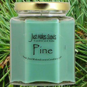 Pine Scented Candle - Scented Soy Candle - Homemade Pine Scented Soy Candles - Pine Candle