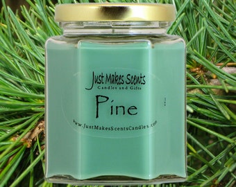 Pine Scented Candle - Scented Soy Candle - Homemade Pine Scented Soy Candles - Pine Candle