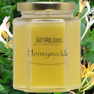 Honeysuckle Scented Candle (Spring Floral Collection) - Made with Blended Soy Wax
