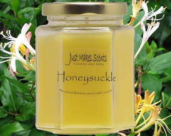 Honeysuckle Scented Candle (Spring Floral Collection) - Made with Blended Soy Wax