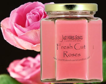 Fresh Cut Roses Handmade Soy Blend Candle (Spring Floral Collection)