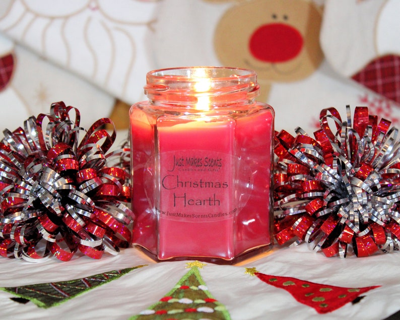 Christmas Hearth Candle Homemade Blended Soy Candles Etsy