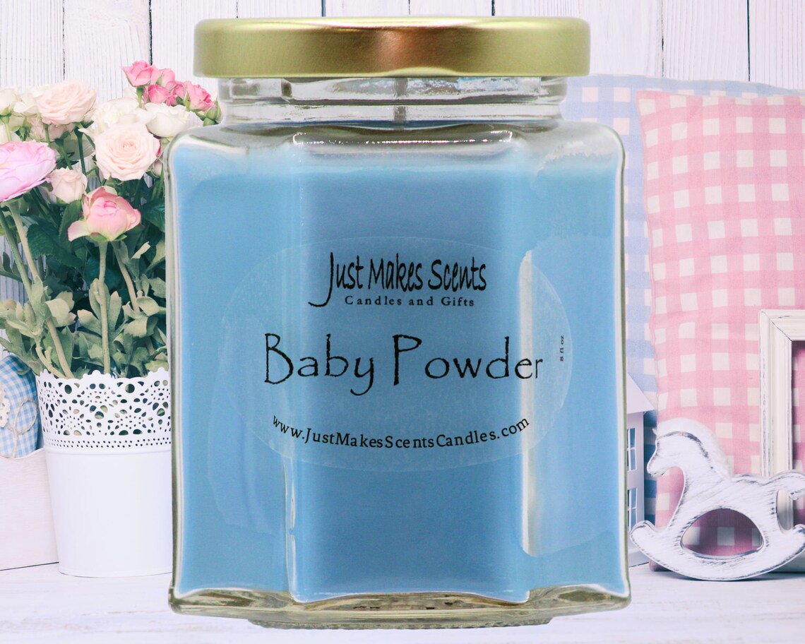 Baby Powder Scented Candle Blended Soy Candle Baby Scent Etsy