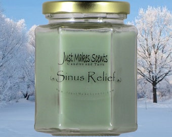Sinus Relief Candle - Homemade Blended Soy Candle for Relief of Sinus Congestion